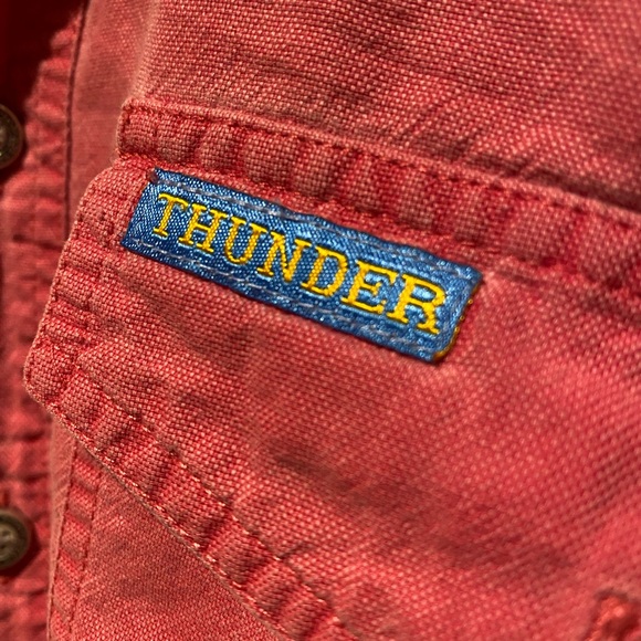 Washed-out Pink long sleeve button up shirt. - Picture 3 of 5